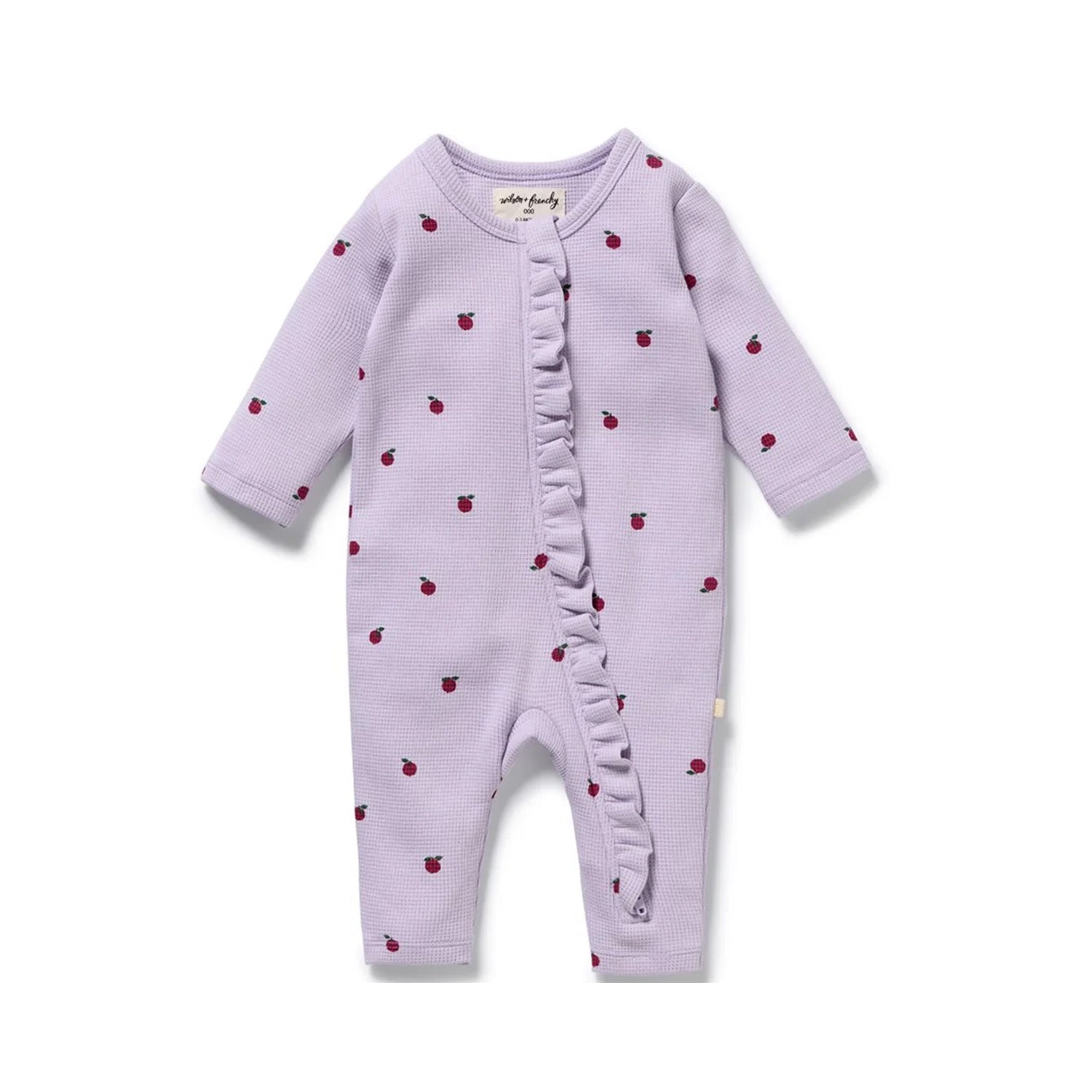 Zipsuit Waffle Ruffle - Berry Plums