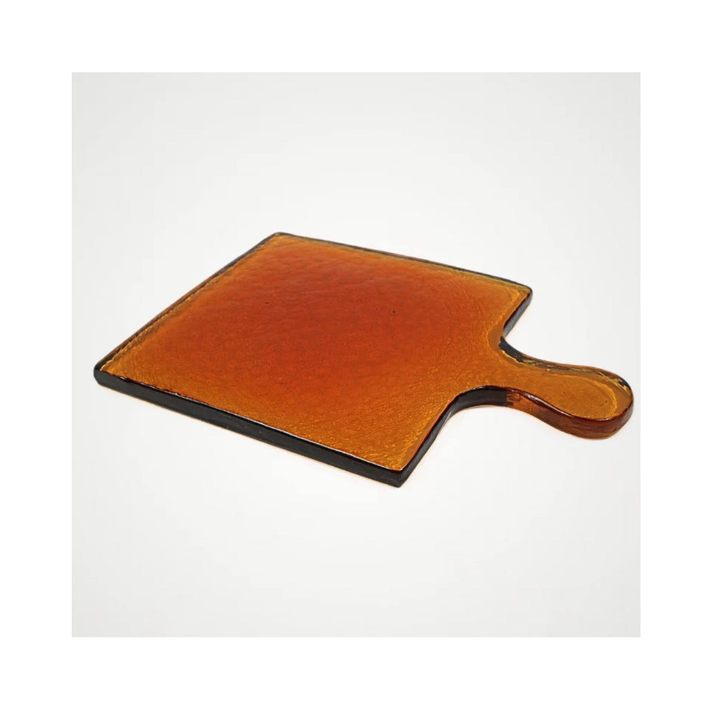 Board Handblown Glass Square - Amber