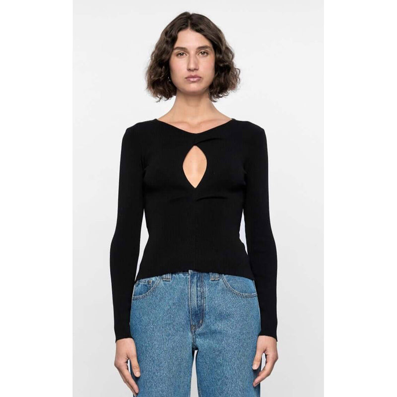 Top Mira Twist Knit - Black