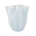 Vase Estuary Glass 21x24.5cm Ivory/Blue