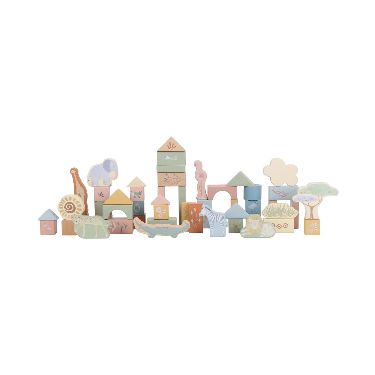 Wooden Building Blocks - Safari Friends