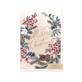 Card Beige Christmas Bush