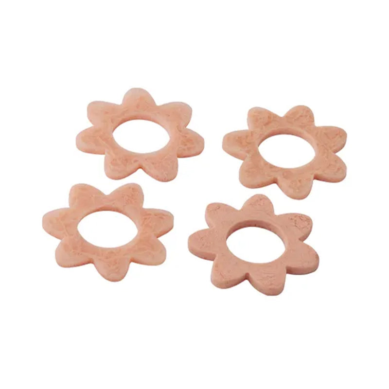 Napkin Ring Kip S/4 Resin - Peach