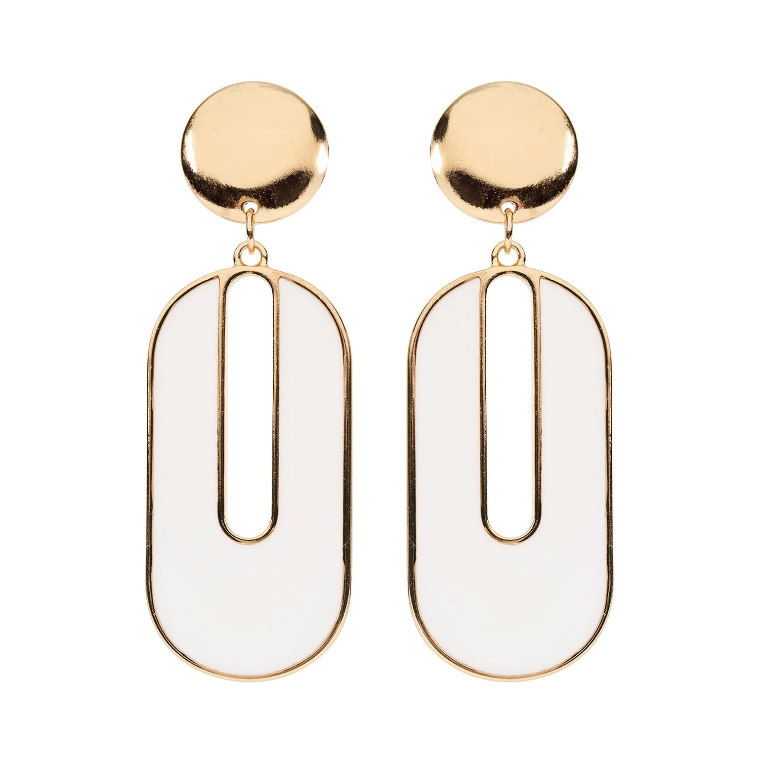 Earring Amira Oval - White