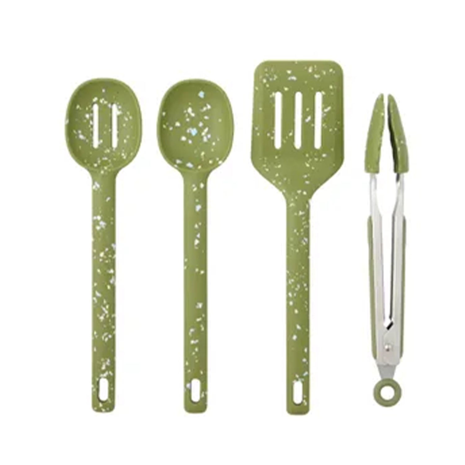 Kitchen Tool Set Gem 4pc Silicone 30cm Olive