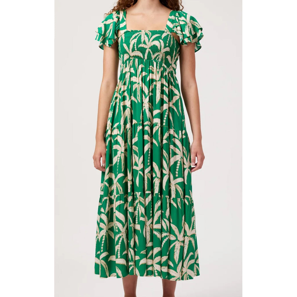 Dress Shirred Maxi Congo - Palm