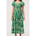Dress Shirred Maxi Congo - Palm