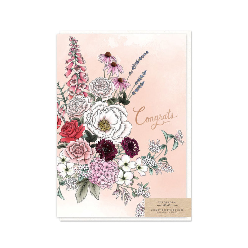 Card Wildflowers Congrats
