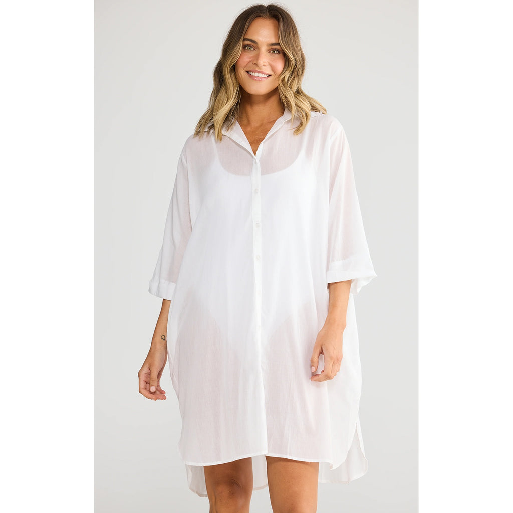 Shirt Dress Lara - White