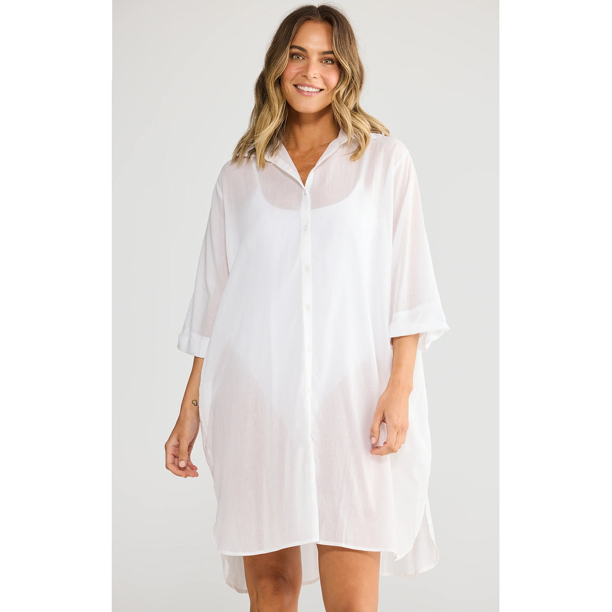 Shirt Dress Lara - White
