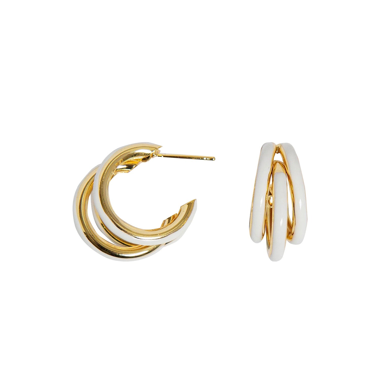 Earrings Parisio Trio - White