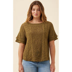 Top Maggie Crochet - Olive