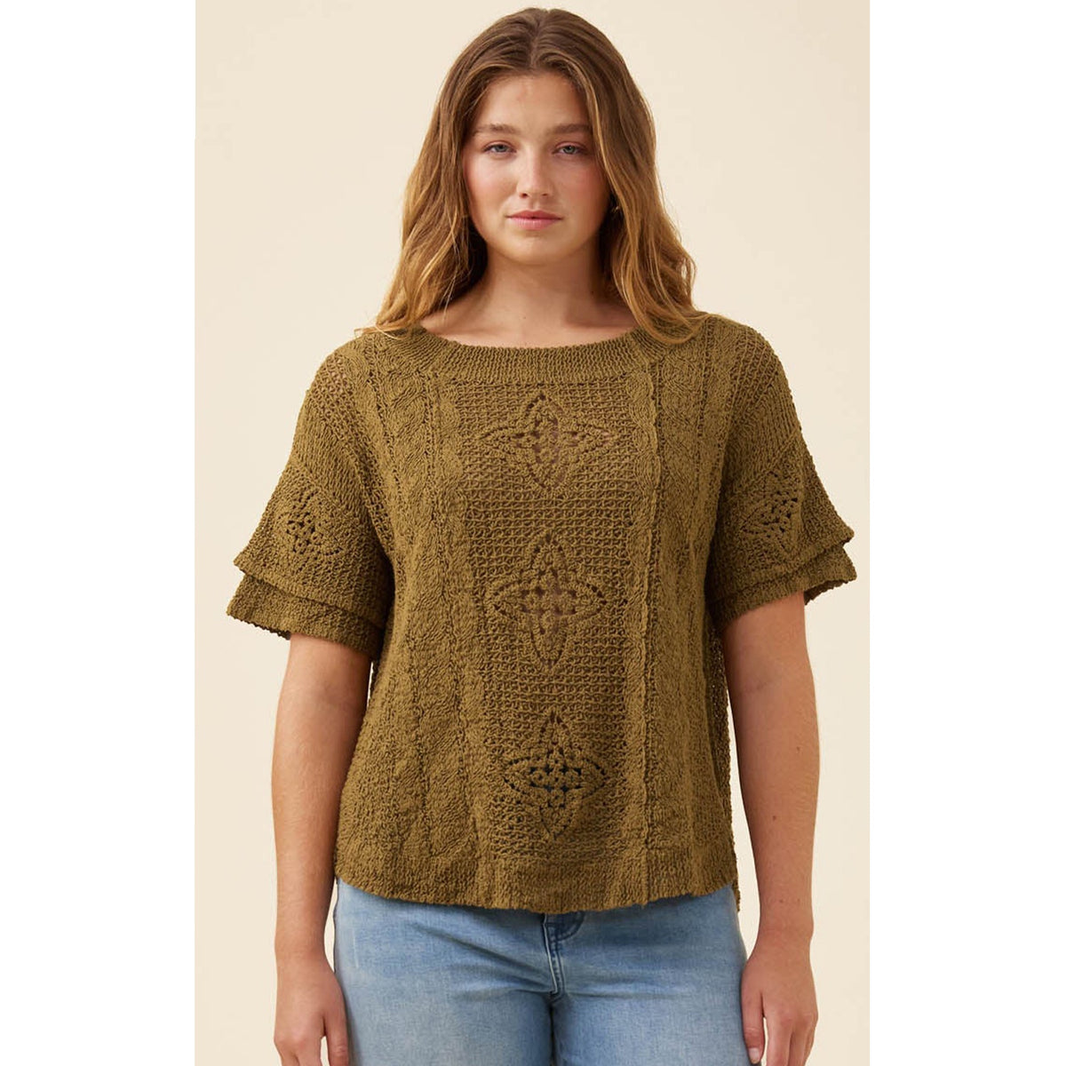 Top Maggie Crochet - Olive