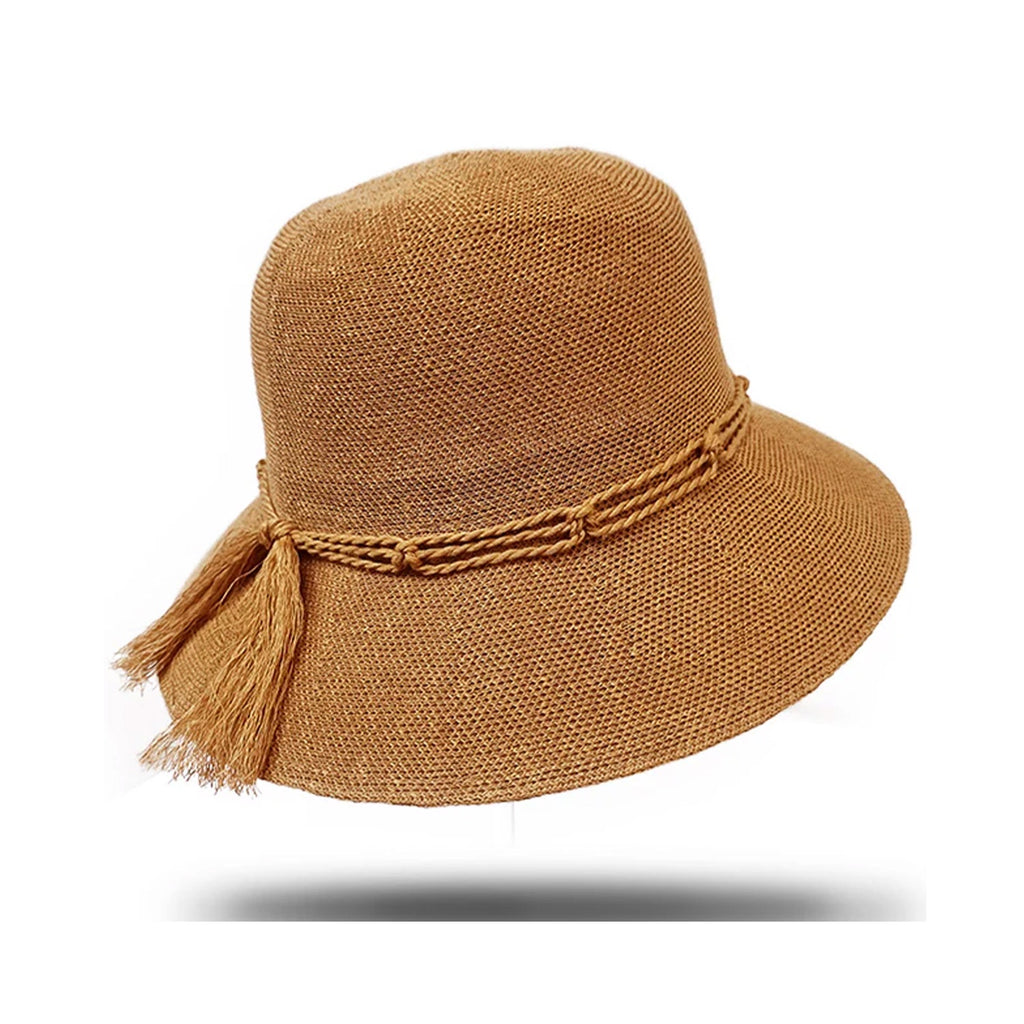 Hat Cloche Linen OS - Brick