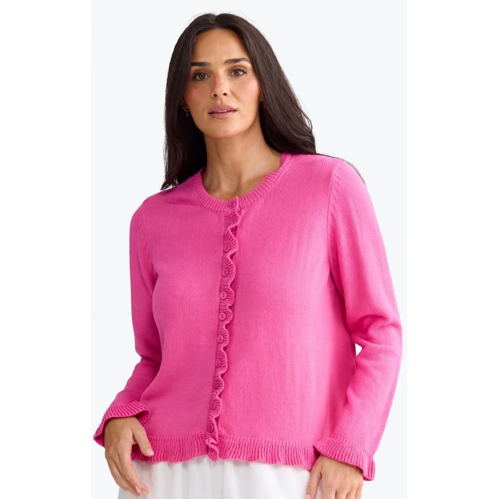 Cardi Lorrie Frill - Hot Pink
