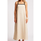 Dress Tank Maris Splice Maxi - Tusk / Black