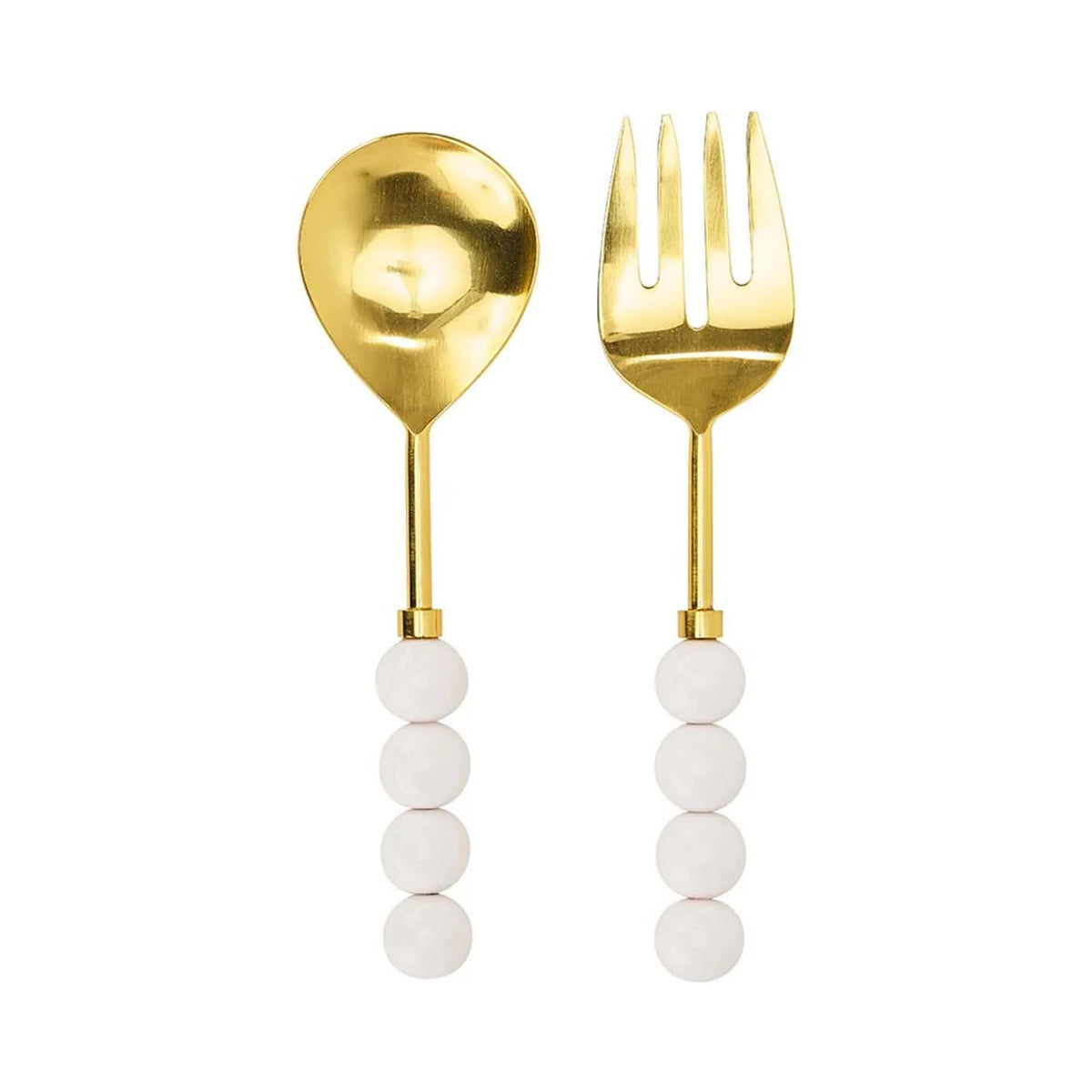 Salad Servers Orb - White