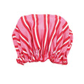Shower Cap - Red Pink Stripe