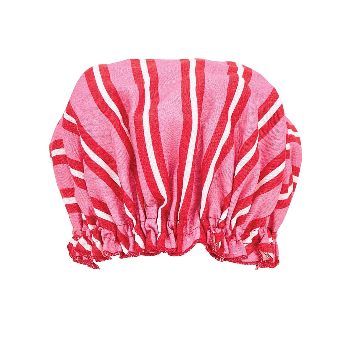 Shower Cap - Red Pink Stripe