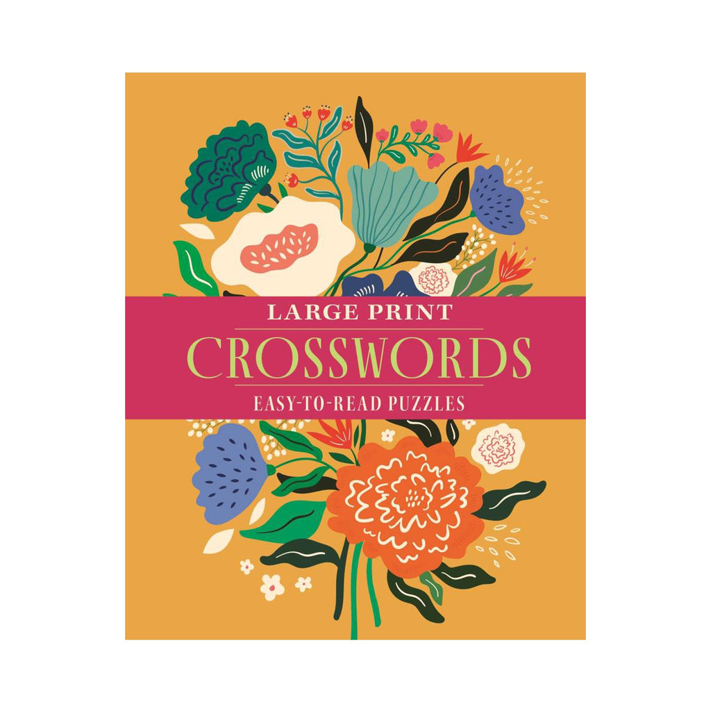 Crosswords Large Print - Mustard Floral