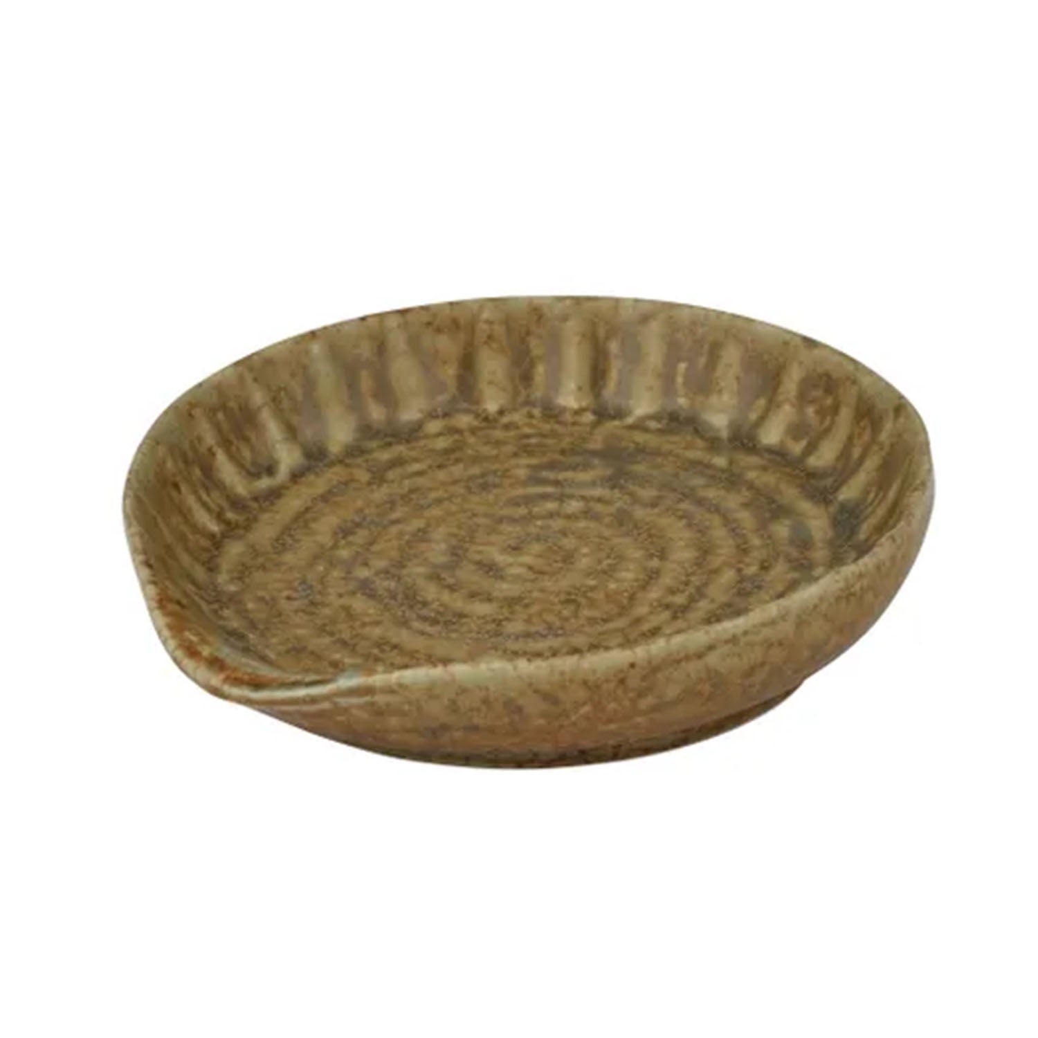 Spoon Rest - Studio Ceramic 13.3x2.5cm Olive