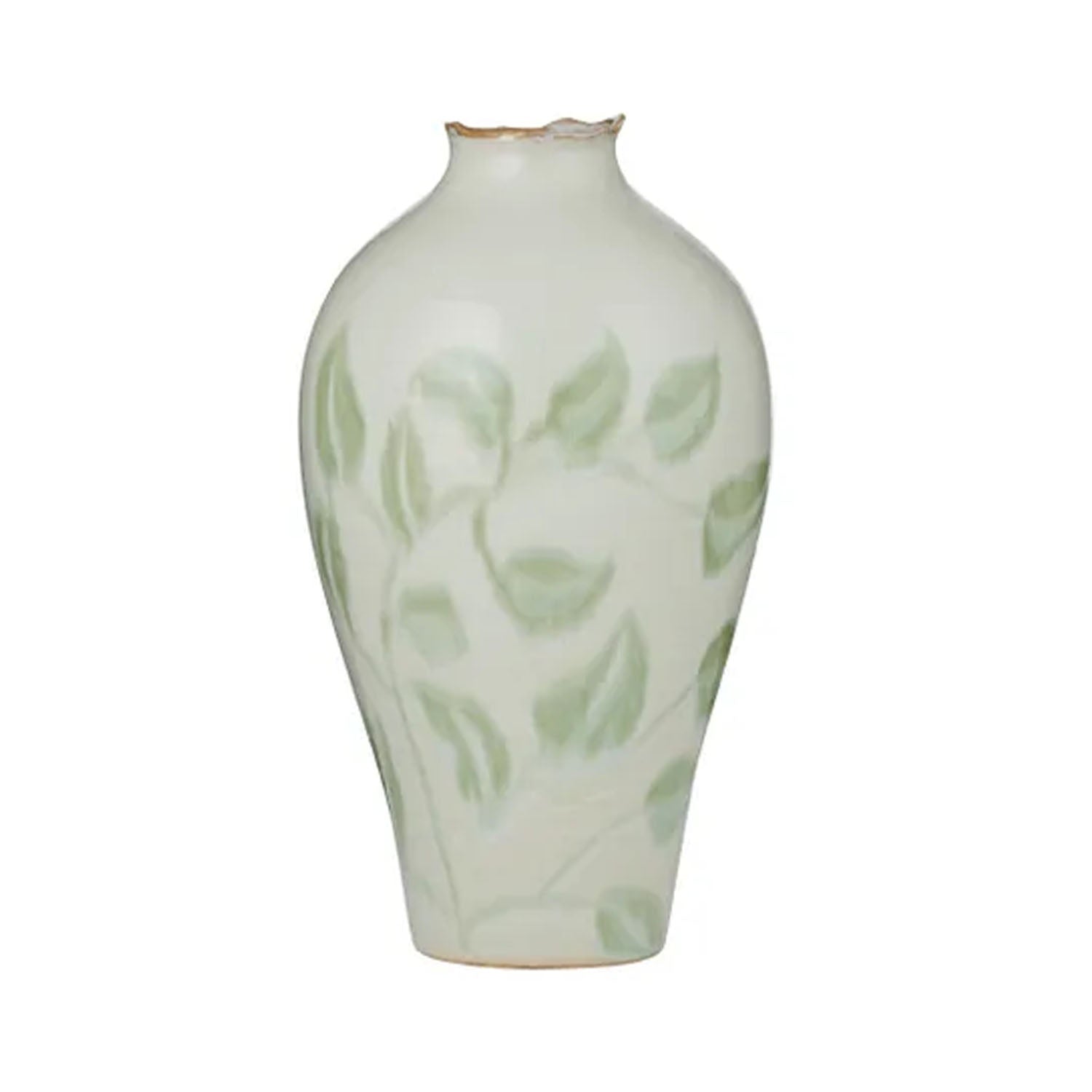 Vase Winslet Ceramic 23.5x40.5cm Nat/Grn