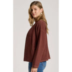 Cardigan Samira Crop Mahogany