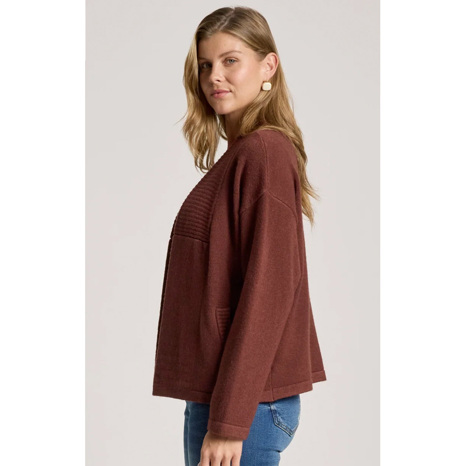 Cardigan Samira Crop Mahogany