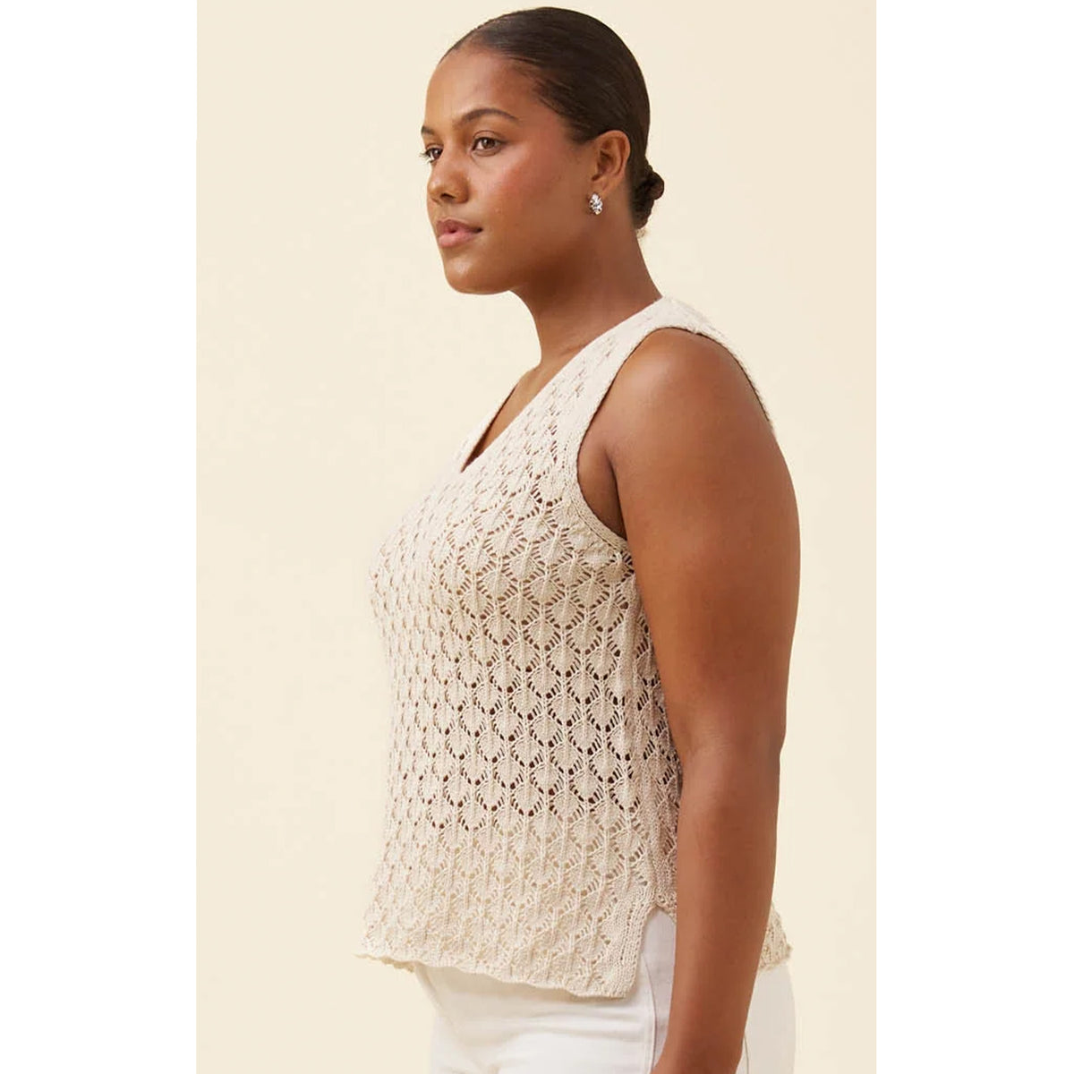 Top Mia Knit - Canvas