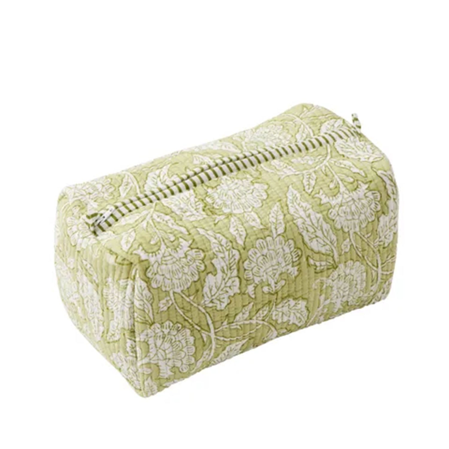 Cosmetic Bag Lalita Cotton 24x12x12cm Green