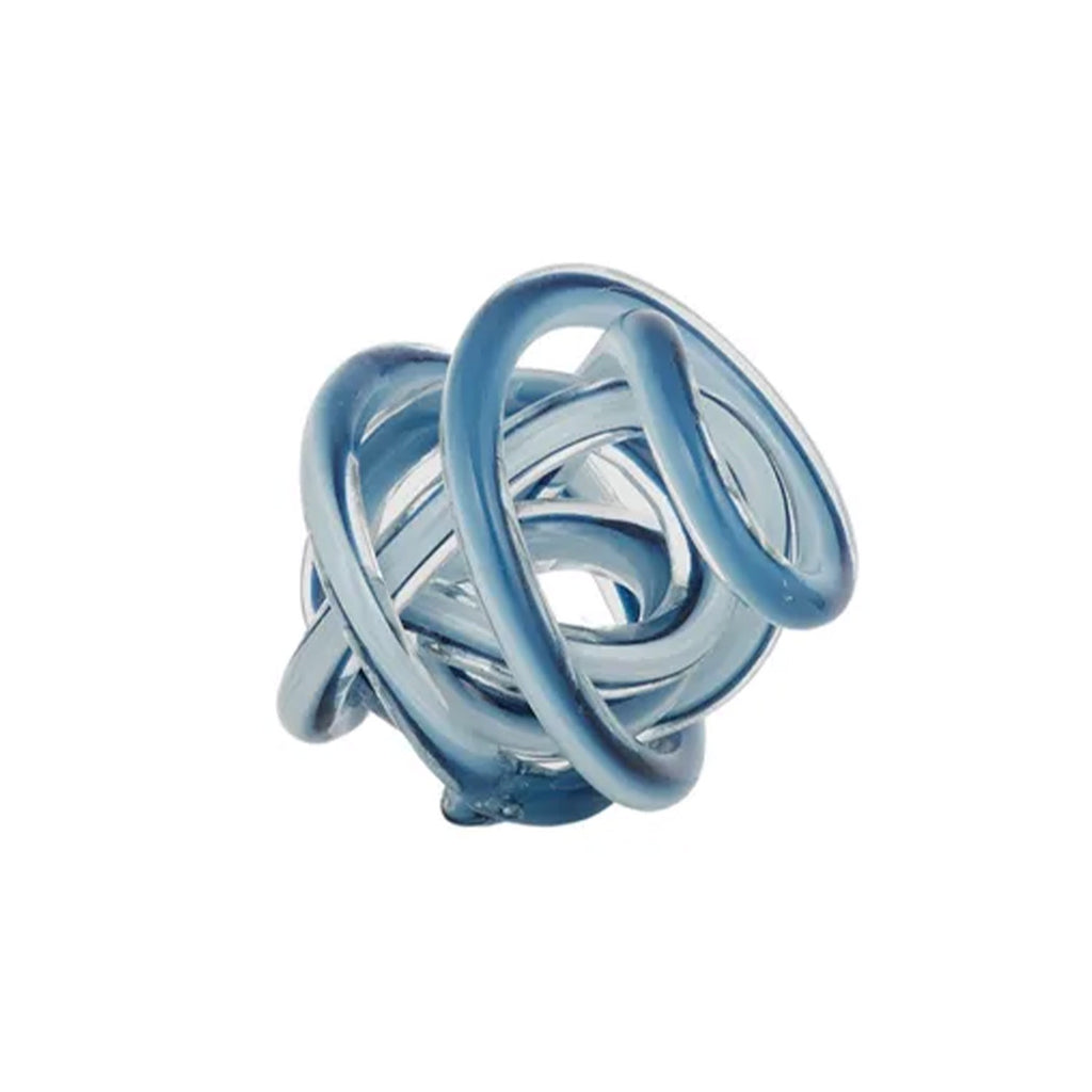 Deco Ball Flinders Glass 10cm - Blue & White