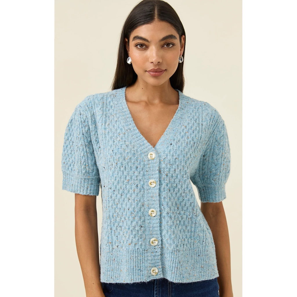 Cardigan Mckenna Short Sleeve - Ice Blue