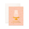 Card Birthday Cake Daisies