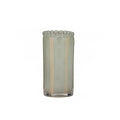 Vase Pettine Glass - Steel (12.5x23.5cm)