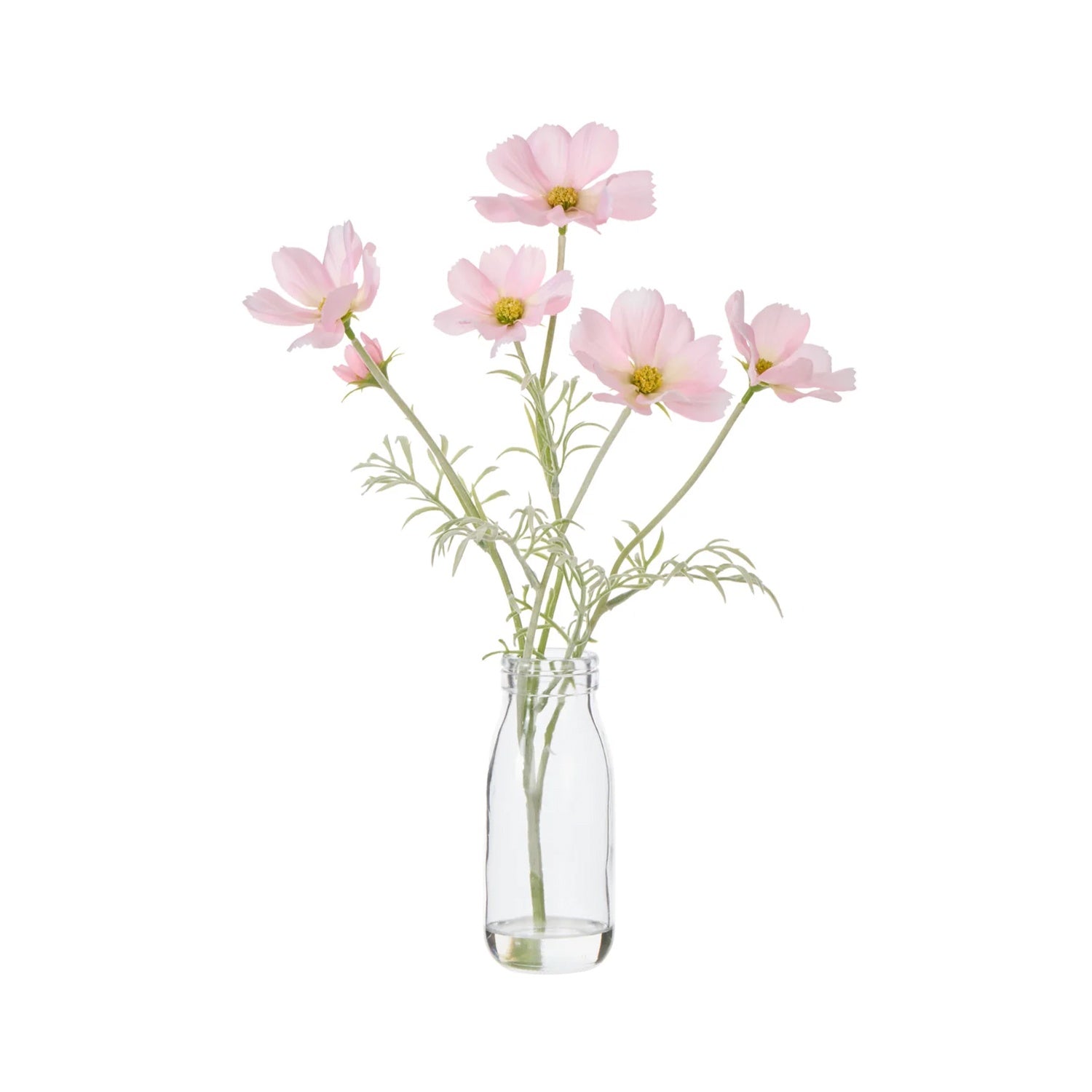 Faux Plant - Cosmos Milk Bottle 35cm Pink