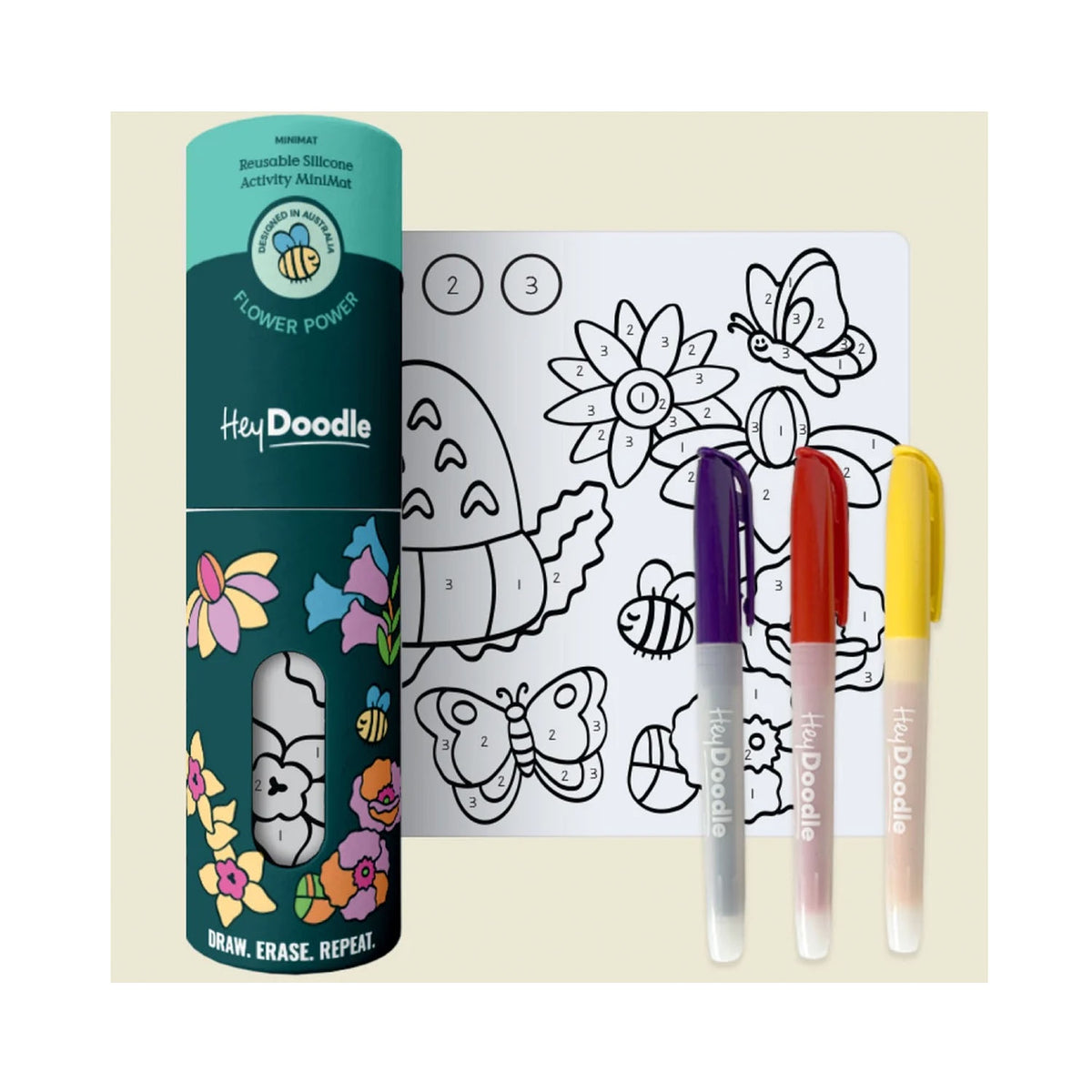 Hey Doodle Mini Mat - Flower Power