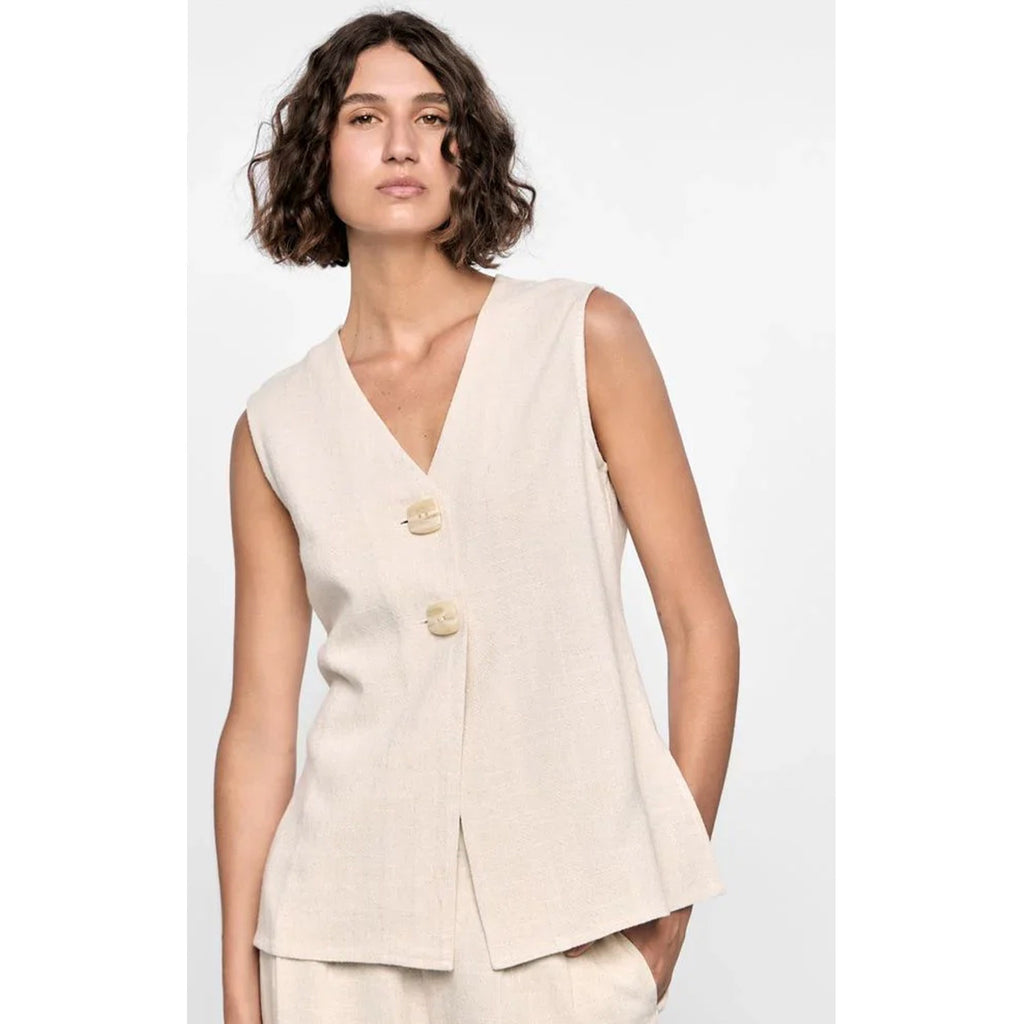 Top Piper Tunic Vest - Natural