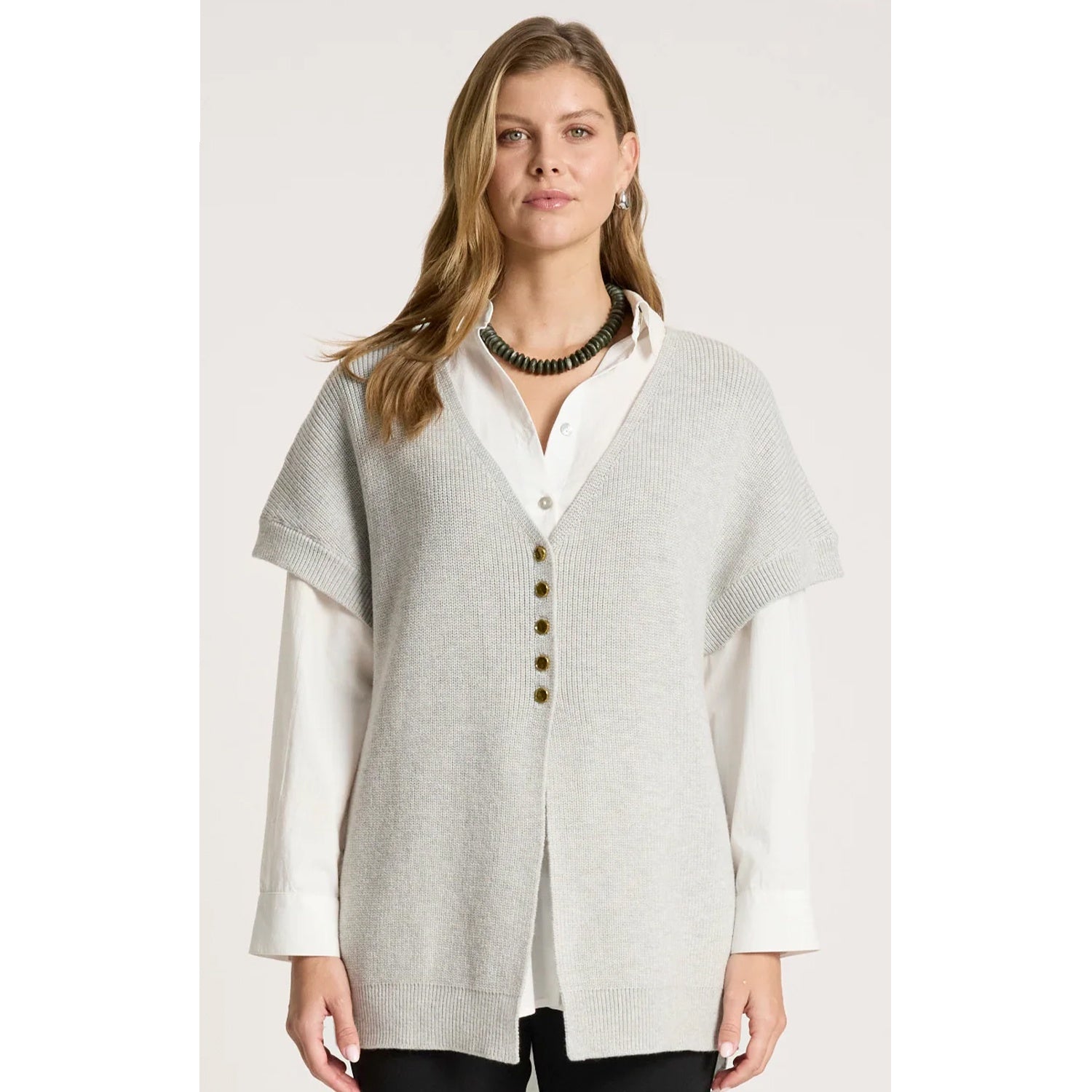 Cardigan - Berber Vest Cardigan Marle