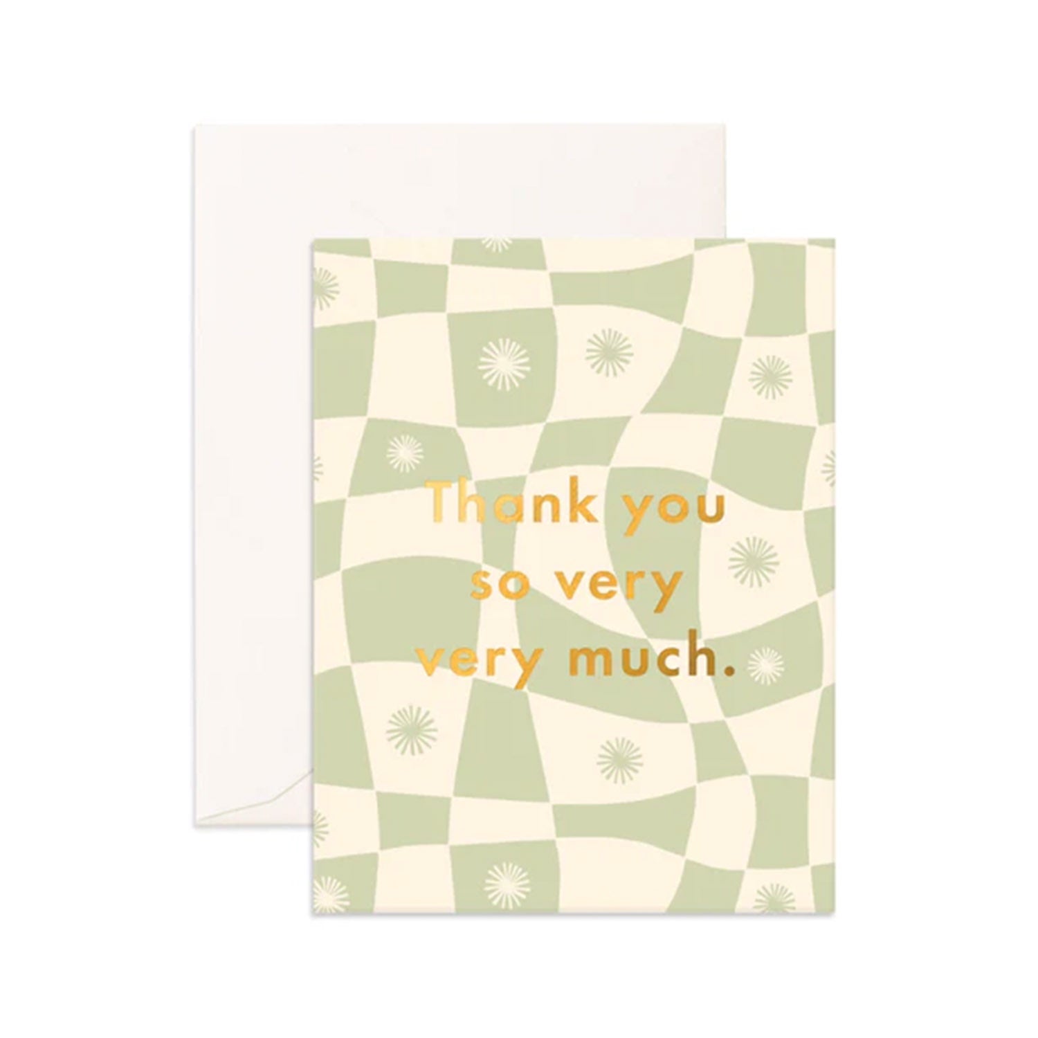 Card Thank You Sage Warp