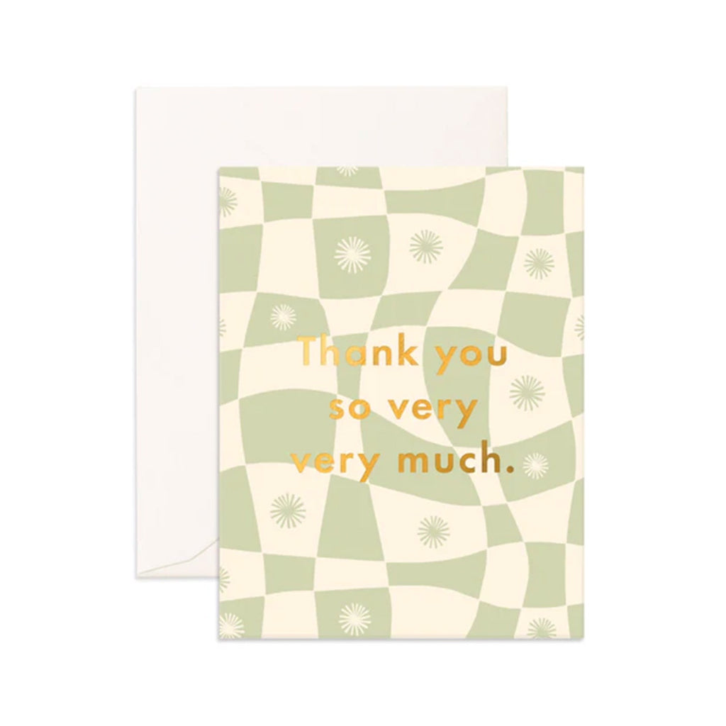 Card Thank You Sage Warp