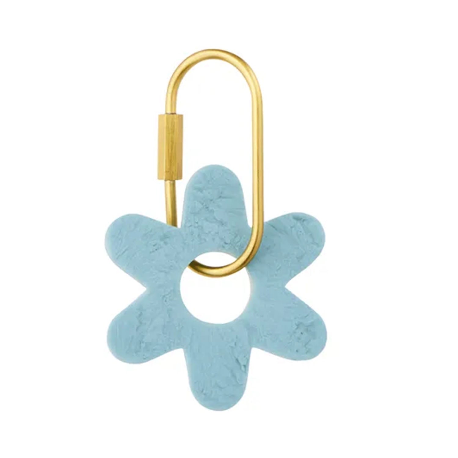 Keyring Resin Flower Sky Blue