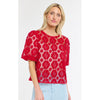 Top Ivy Embroidered - Red Floral