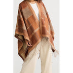 Knit Cape Leona - Amber Check