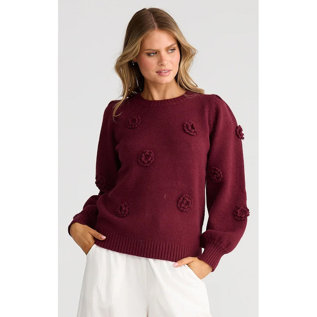 Knit Petals - Berry