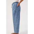 Pant Mauritius Embroidered Denim - Blue