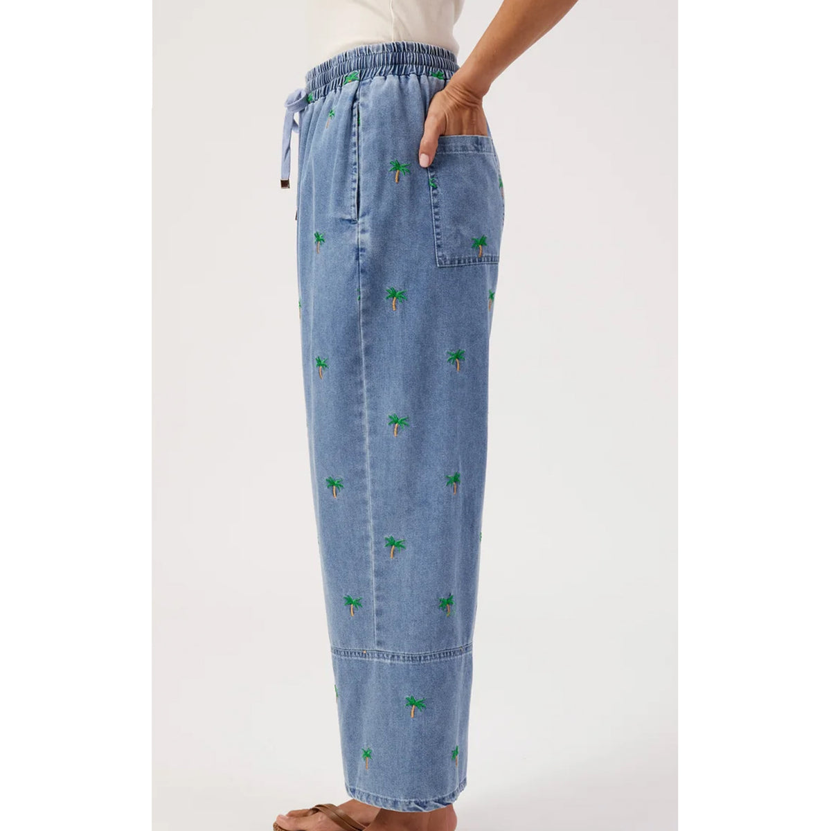 Pant Mauritius Embroidered Denim - Blue