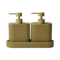 Soap & Lotion Sid Dispenser Set - Olive