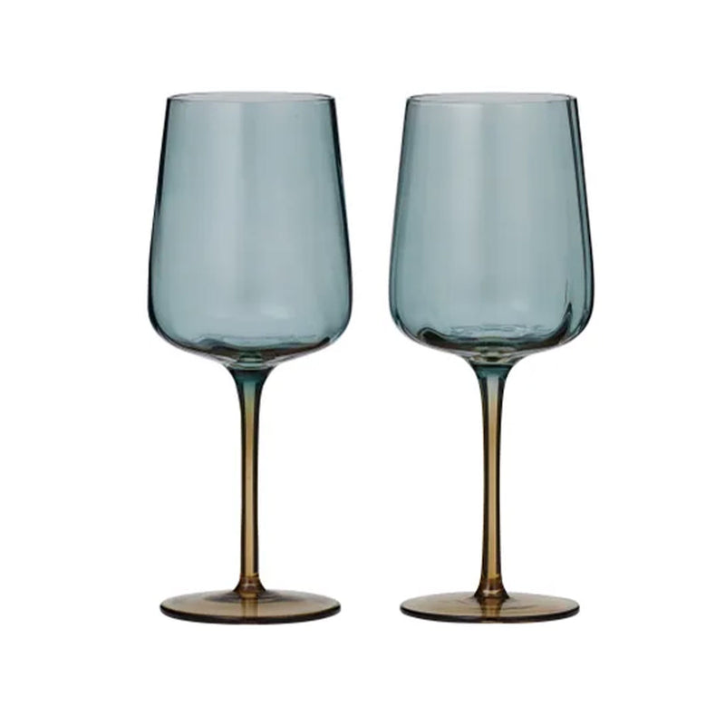 Wine Glass Set Tallo - Blue & Amber