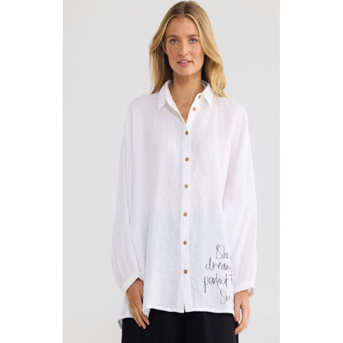 Top - Milano Shirt - "She Dreams in Perfect French"