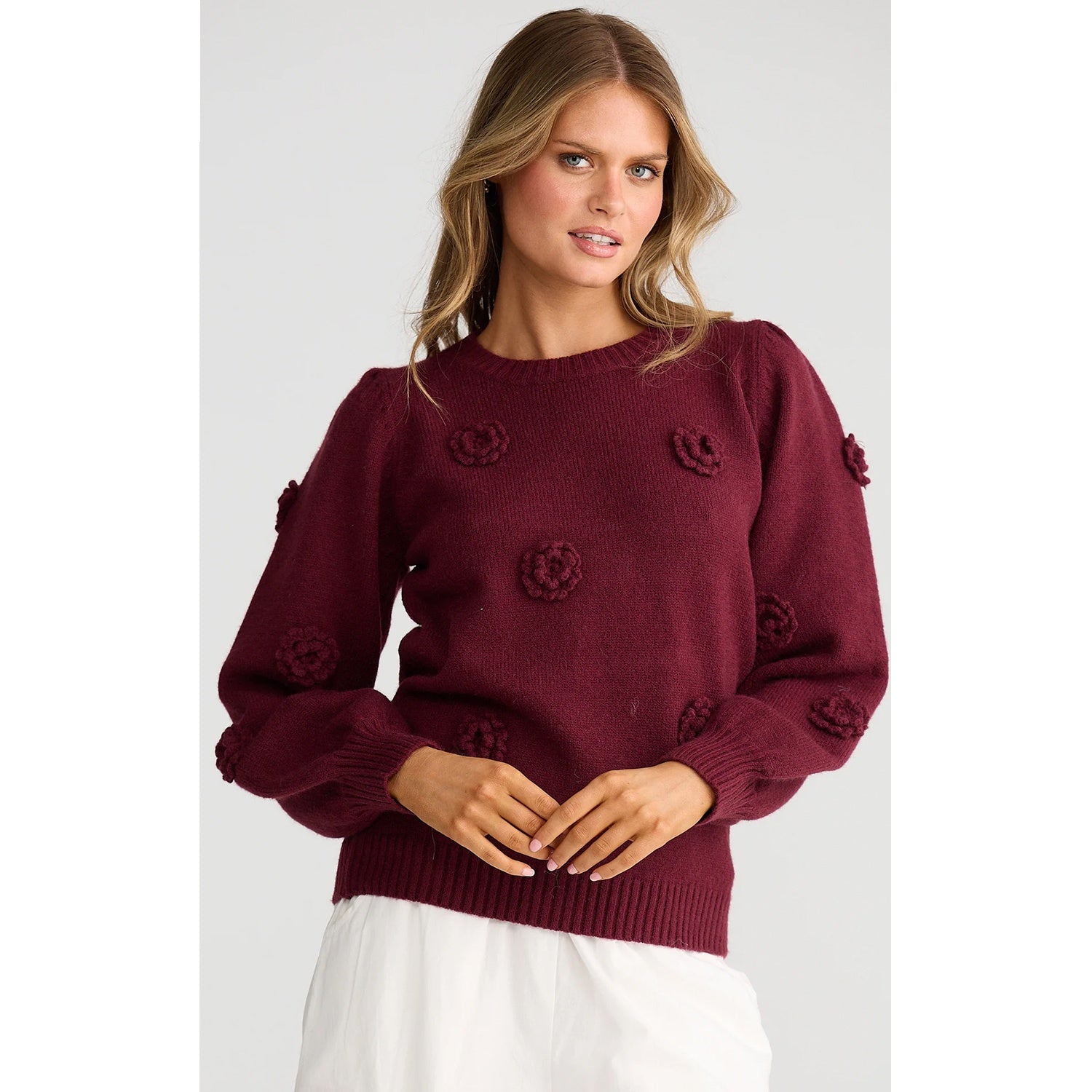 Knit Petals - Berry